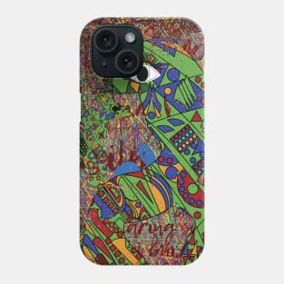 Animal art of geometric shapes Phone Case