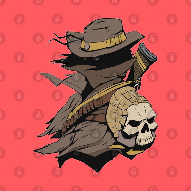 Cowboy and skull by shirtsandmore4you