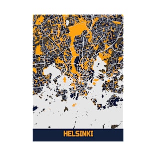 Helsinki - Finland Bluefresh City Map T-Shirt
