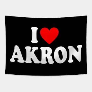 I heart Akron City Tapestry