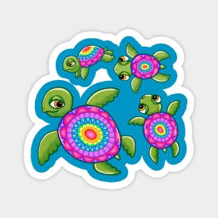 Funny Little Turtle Family Magnet