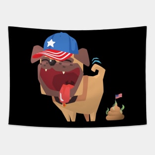 Patriotic American Bulldog Funny Design Tapestry