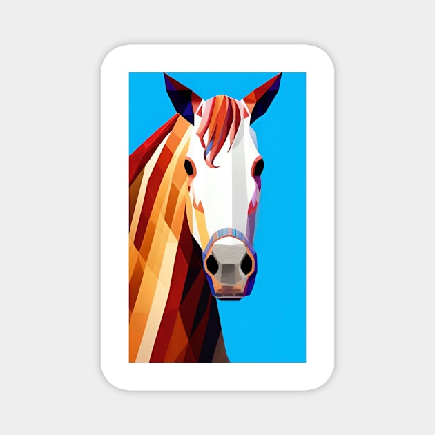 Painted Horse Digital Artwork Magnet by ShopSunday