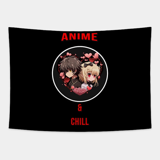 netflix and chill Tapestry by AnimeMerchNPrints