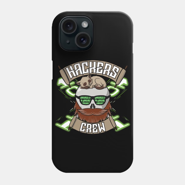 Hackers crew Jolly Roger pirate flag Phone Case by RampArt