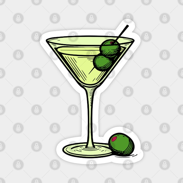 Dirty Martini Magnet by ArtFactoryAI