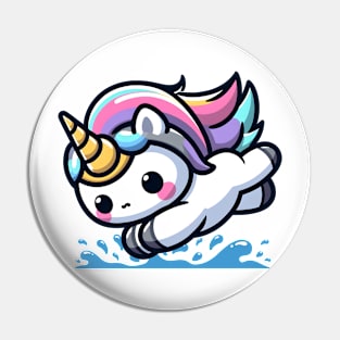 Diving Unicorn Olympics 🏊‍♀️🦄 - Perfect 10 Cuteness! Pin