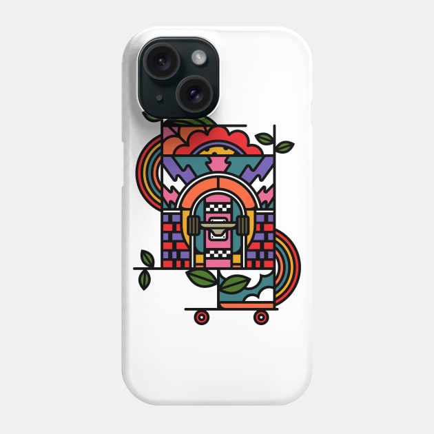 Go Skate Go Green Phone Case by prawidana