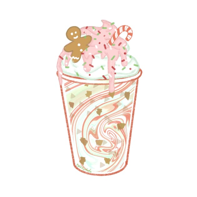 christmas gingerbread peppermint shake by OddityArts