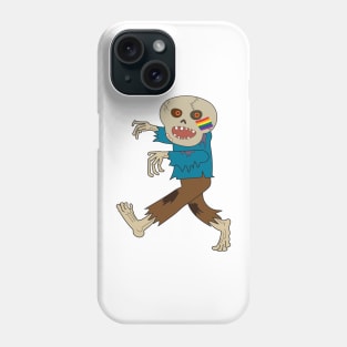 Gay pride Halloween ghost monster. Funny cartoon drawing animation. Phone Case