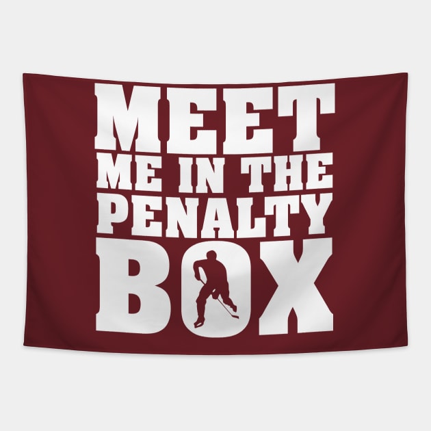 Ice Hockey penalty box Tapestry by nektarinchen