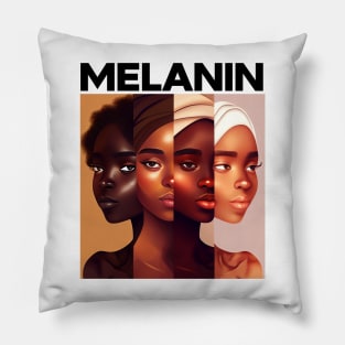 Melanin Shades Women Afrocentric Black Pride Pillow