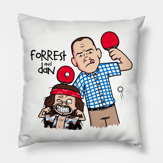 Forrest and Dan! Pillow by Raffiti