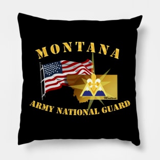 Montana - ARNG w Flag Pillow