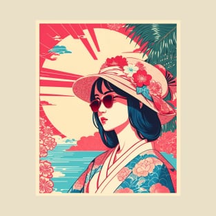 Retro summer vibes by the beach T-Shirt