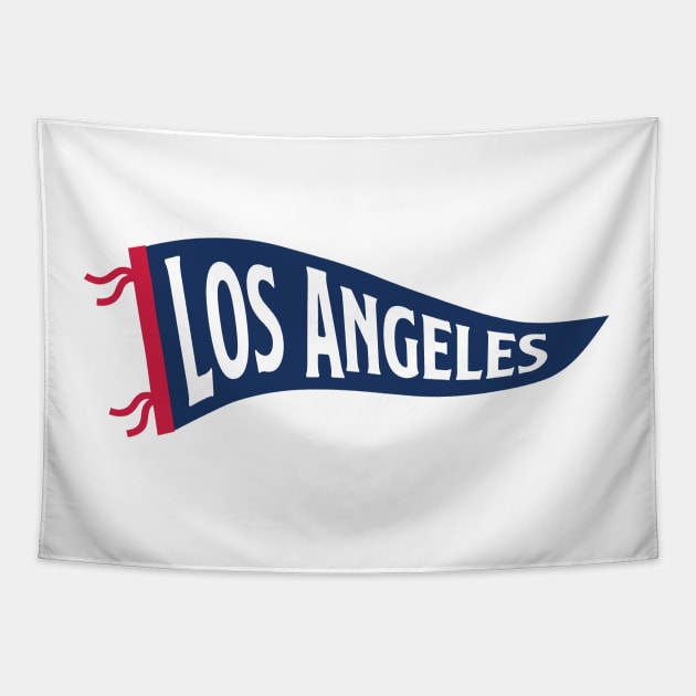 Los Angeles Pennant - White Tapestry by KFig21