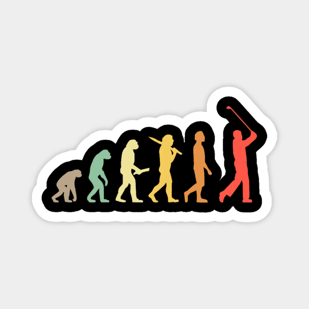 Retro Golf Evolution Golfers & Golf Players Magnet by yangho