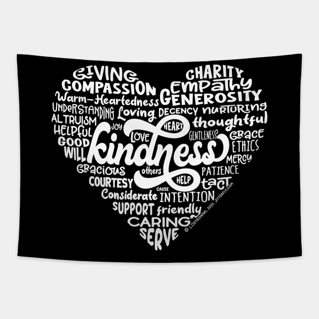 Heart Words of Kindness Kindness Tapestry TeePublic