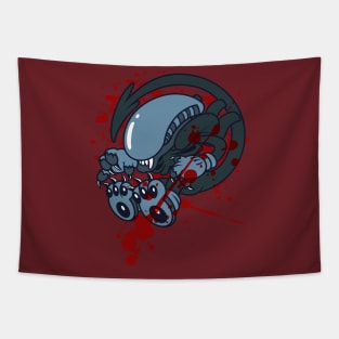 Vintage Retro Cartoon Style Alien Tapestry