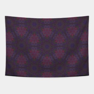 Deep Dark Purple Circular Pattern - WelshDesignsTP003 Tapestry