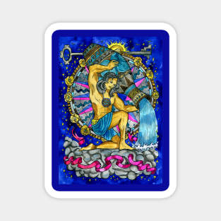 Aquarius (Water). Zodiac Design. Magnet