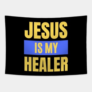 Jesus Is My Healer | Christian Typography Tapestry