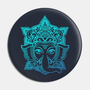 Blue Star Ganesh Pin