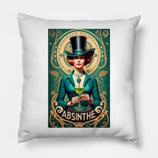 Vintage Absinthe Ad - Design 3 Pillow