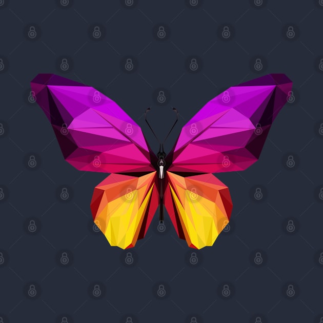 Butterfly polygonal by Tuye Project