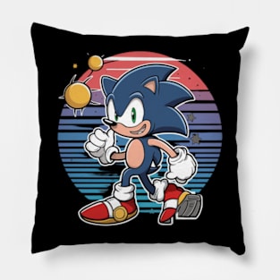 Custom Sonic the Hedgehogg Baseball Jersey Personalized Sonic Shirt Cartoon Sonic Matching Party Outfit For Sonic Lover Birthday Boy Kid Pillow