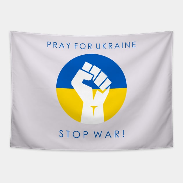 Stand with Ukraine Tapestry by Happy Art Designs