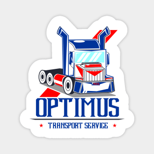 American semi truck optimus transport Magnet