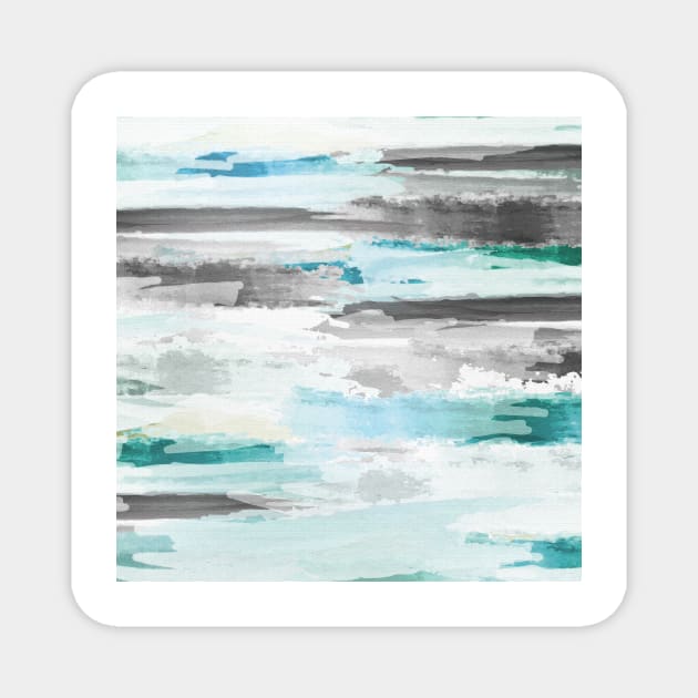 Brush painting abstract art background texture Magnet by vocej