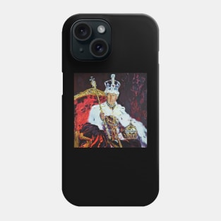King Charles III Crowning Portrait Painting 698 Phone Case