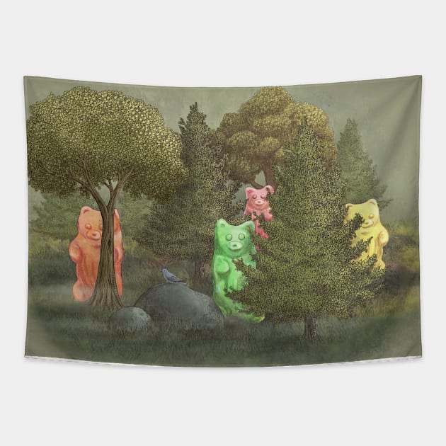 Wild Gummy Bears Tapestry by Terry Fan