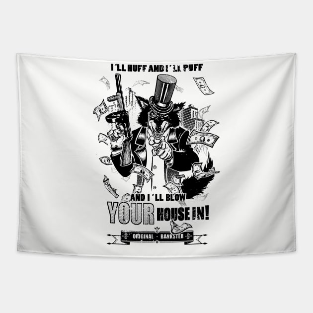 wolf of wall street Tapestry by georgeslemercenaire