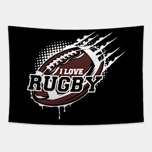 I LOVE RUGBY 2 Tapestry