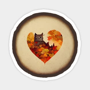 The Most Wonderful Time Of Year Cat In Autumn Gift For CAT LOVERS Magnet