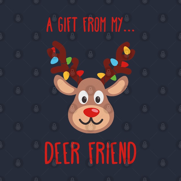 Funny Christmas Reindeer | Best Friend Gift Ideas by Fluffy-Vectors