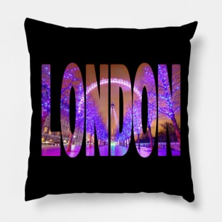 LONDON - London Eye Christmas Lights Pillow