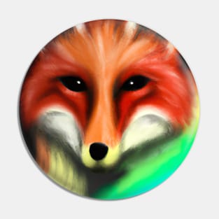 Rainbow Fox Pin