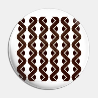 Pattern Geometric gold elegant brown Pin