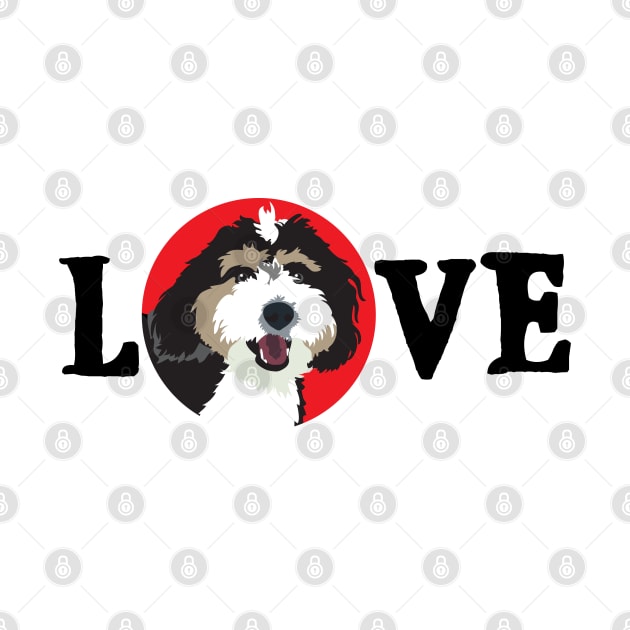 Love Bernedoodle Dog by HotPinkStudio.Me