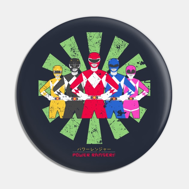 Power Rangers Retro Japanese Pin by Nova5