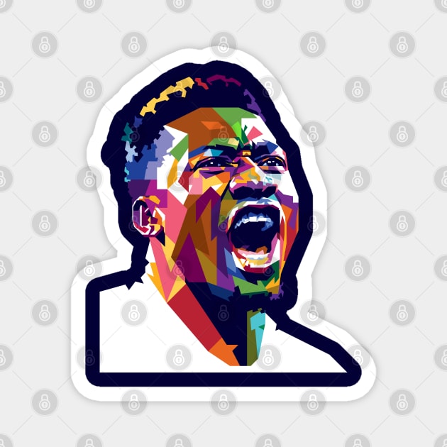 Andre Onana Portrait Illustration Magnet by RJWLTG