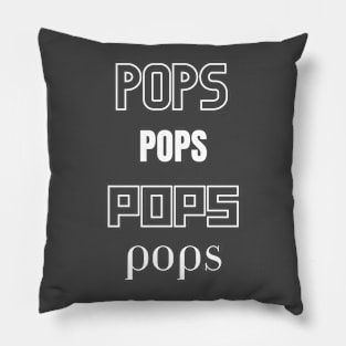 "Pops Pops Pops Pops" Grandparent Pillow