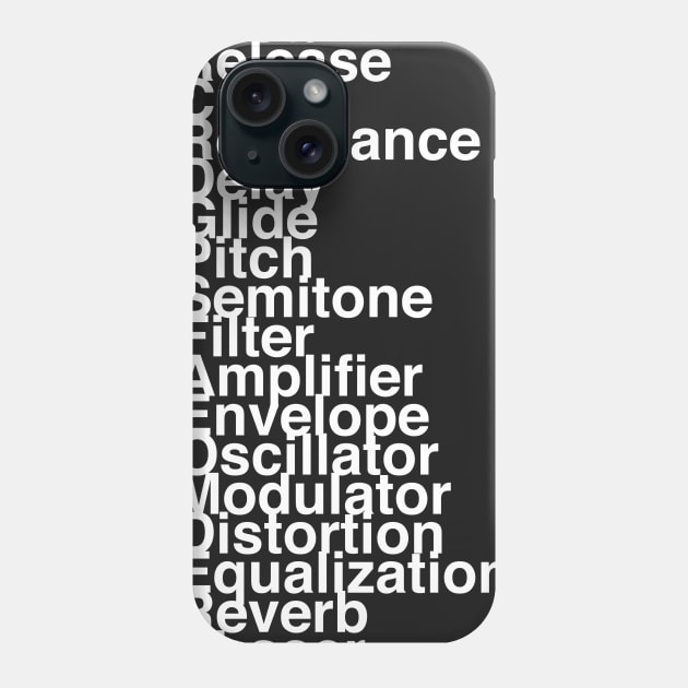 Synthesizer Terms Phone Case by MeatMan