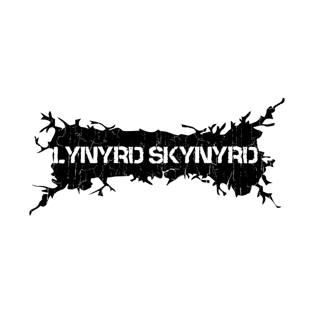 Black Distressed - Lynyrd Skynyrd by PASAR.TEMPEL