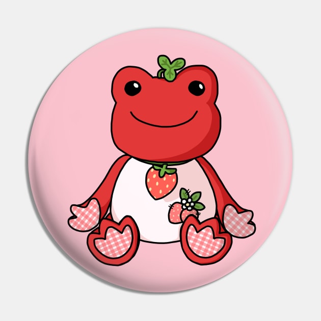 Strawberry Frog Pin by Krum Gallery