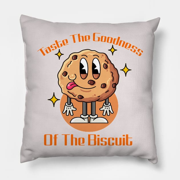 Taste the delicious goodness of biscuits Pillow by Sam art